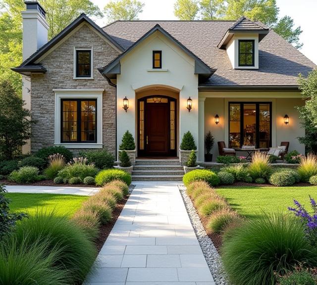 Beautiful curb appeal with landscape design